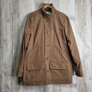 L.L Bean Field Utility Jacket. Size Large Petite. LP 504100. Brown